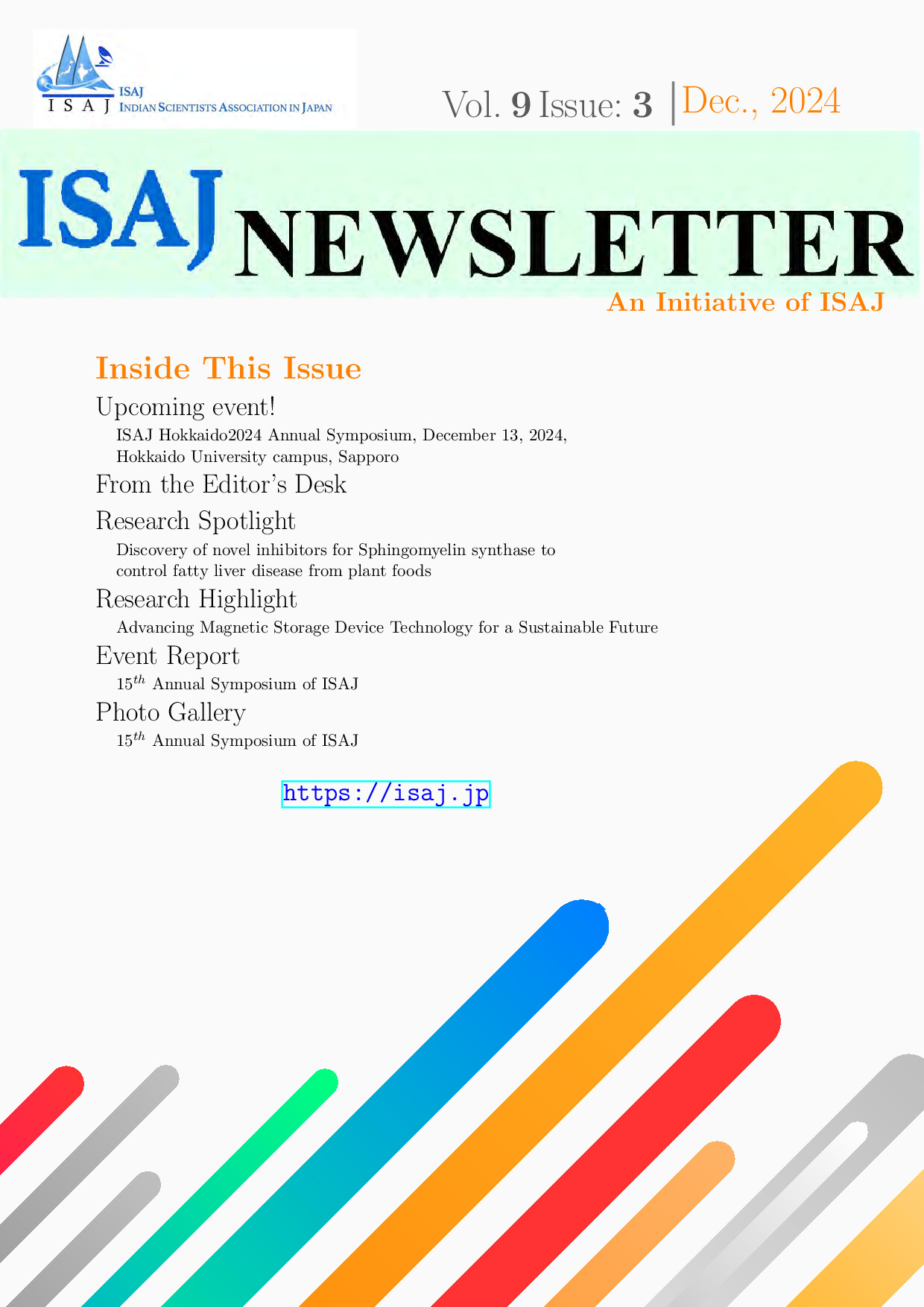 ISAJ Newsletter - Volume 9, Issue 3 (December 2024)